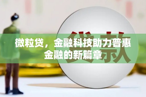 宁波微粒贷，金融科技助力普惠金融的新篇章