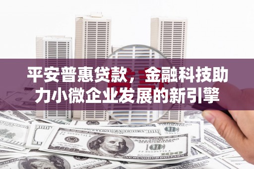 宁波平安普惠贷款，金融科技助力小微企业发展的新引擎