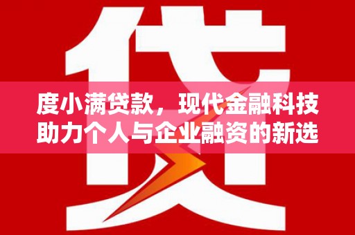 宁波度小满贷款，现代金融科技助力个人与企业融资的新选择