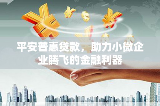 宁波平安普惠贷款，助力小微企业腾飞的金融利器