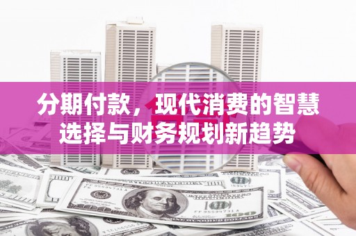 宁波分期付款，现代消费的智慧选择与财务规划新趋势