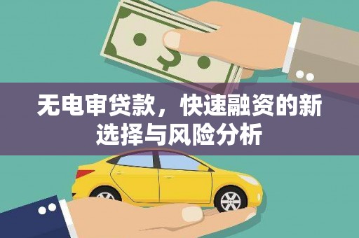 宁波无电审贷款，快速融资的新选择与风险分析
