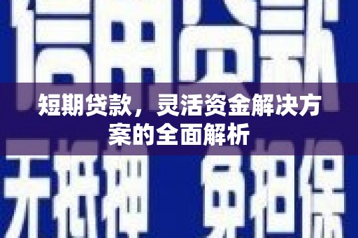宁波短期贷款，灵活资金解决方案的全面解析