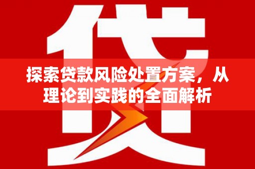 宁波探索贷款风险处置方案，从理论到实践的全面解析