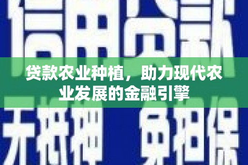 宁波贷款农业种植，助力现代农业发展的金融引擎