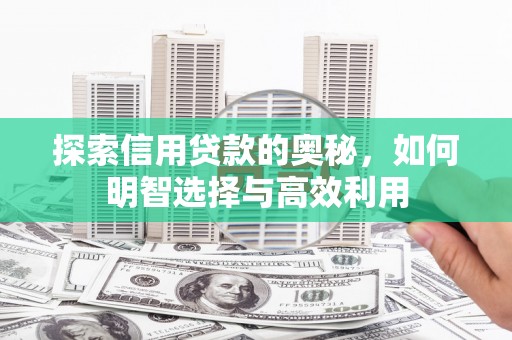 宁波探索信用贷款的奥秘，如何明智选择与高效利用