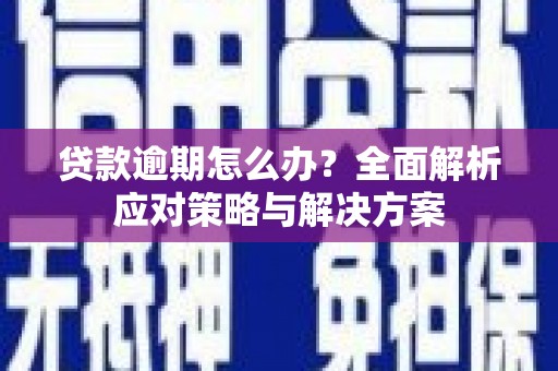 宁波贷款逾期怎么办？全面解析应对策略与解决方案